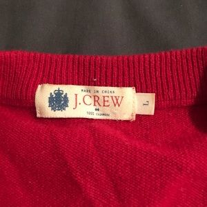 Red Slight V 100% Cashmere Men’s Sweater